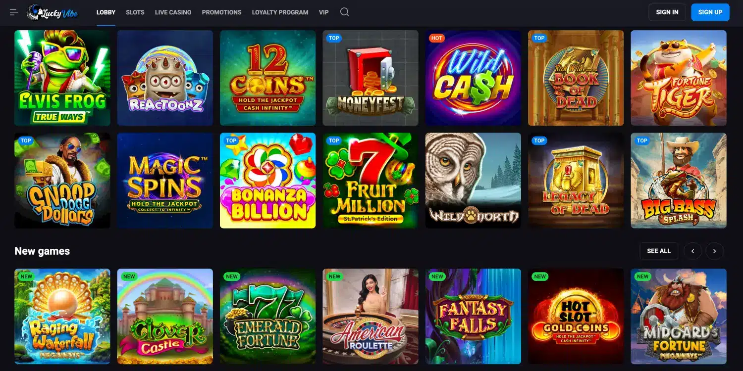 Lucky Vibe Casino Review at 3Fam