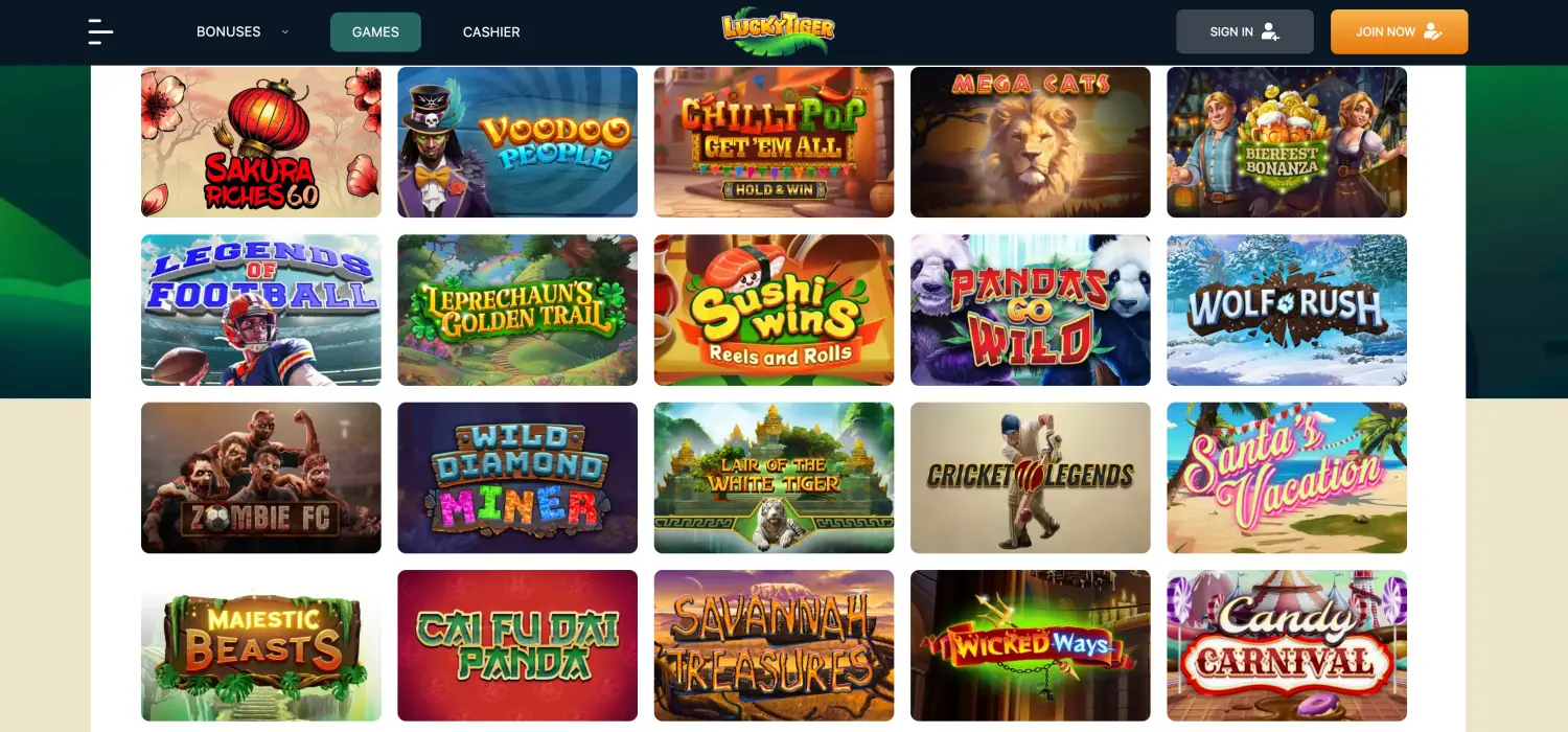 Lucky Tiger Casino Review at 3Fam
